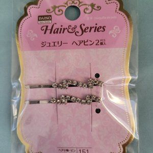 Daiso rhinestone hairpins/bobby pins
